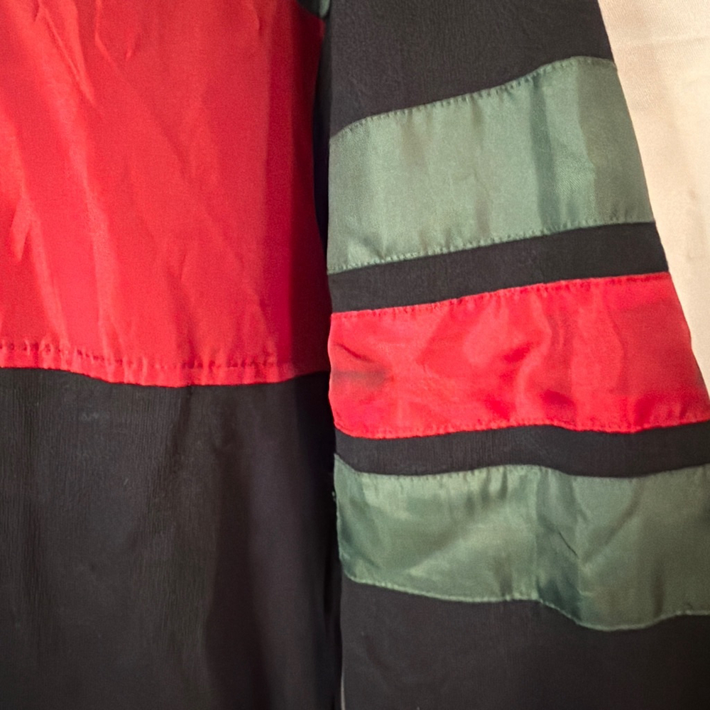 Rebel Minds Men’s 2XL Colorblock Pullover Sweatshirt Green Red Black Side Zip - Picture 7 of 7